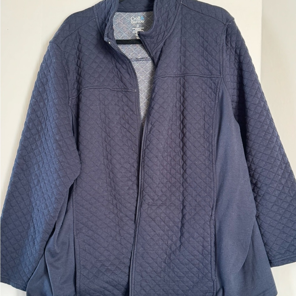 Croft & Barrow Women's Navy Quilted Puffer Jacket